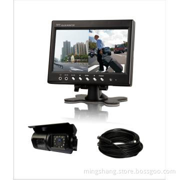 7\" quad Rear View System with double lens camera and 3 Channels AV